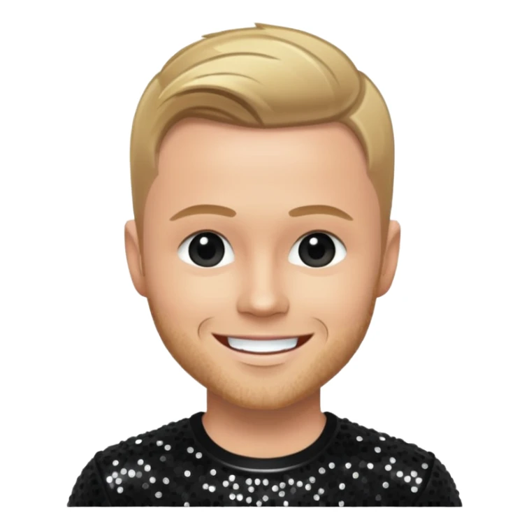 Nicky Byrne from Westlife with black sequin outfit sticker