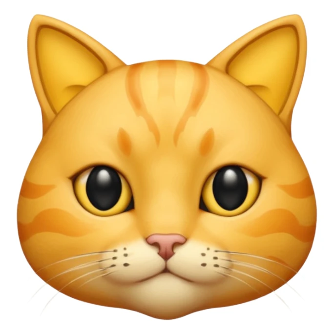 a bright yellow cat head with black eyes and not too chubby cheeks and looks exactly like the youtuber thinknoodles  sticker