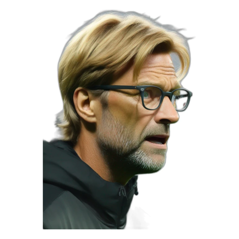 Klopp is nervous in a black hudie sticker