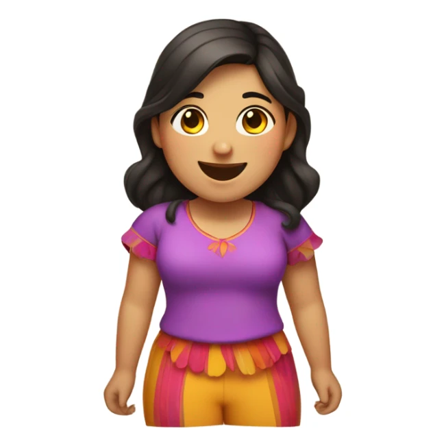 Fat Hispanic girl sticker