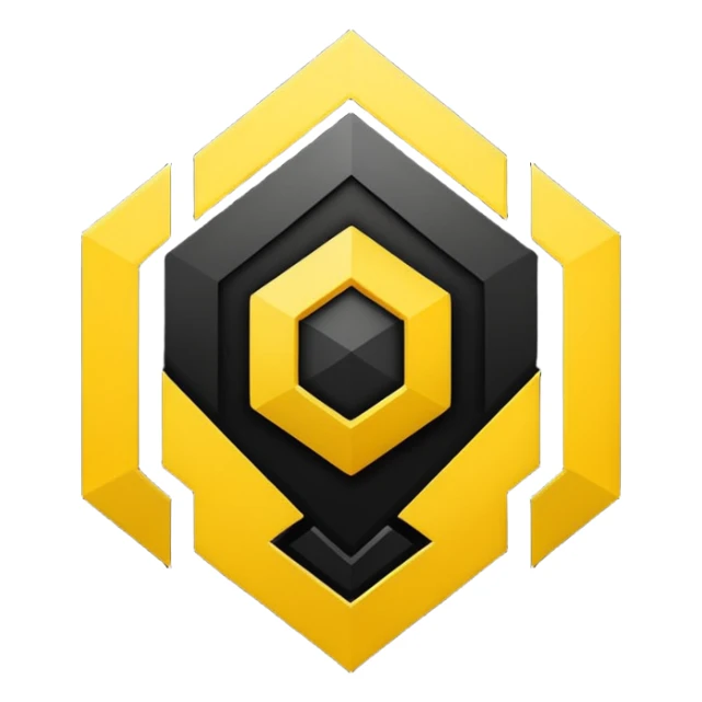 Logo team esport black and yellow sticker