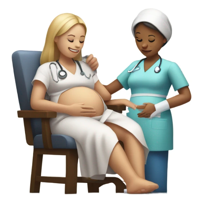 pregnant women having blood drawn sticker