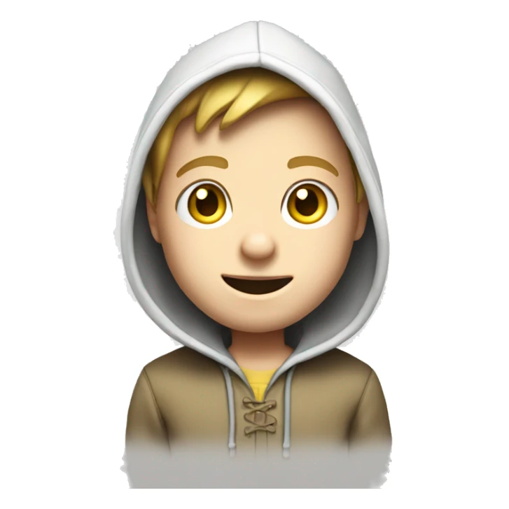 Pinocchio white boy with hoodie sticker