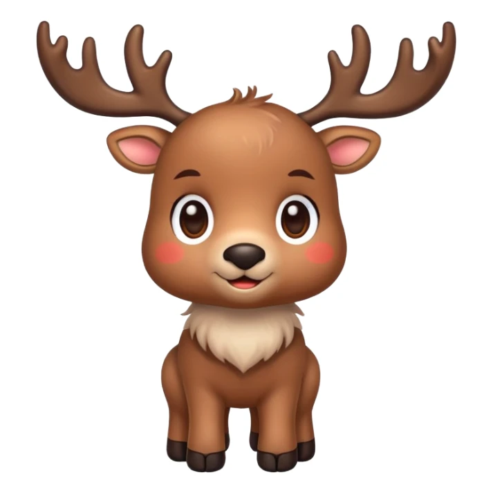 reindeer baby  cute, full body sticker