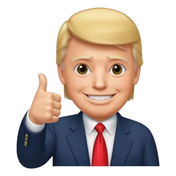 Donald trump giving a thumbs up sticker