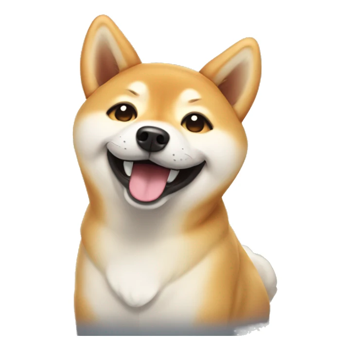 Angel Shiba inu smiling  sticker