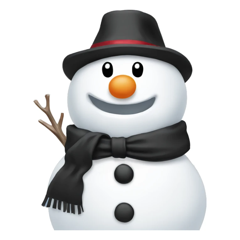 Snowman lack with a black bow sticker