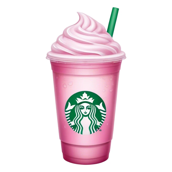 starbucks cup pink drink with cold foam sticker