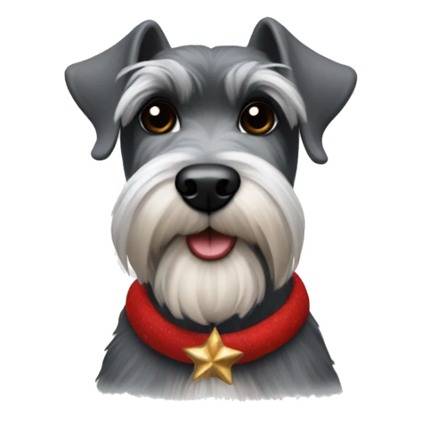 Schnauzer in the Christmas spirit sticker