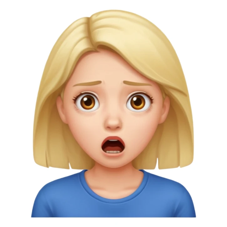 Jaw dropped shocked girl sticker