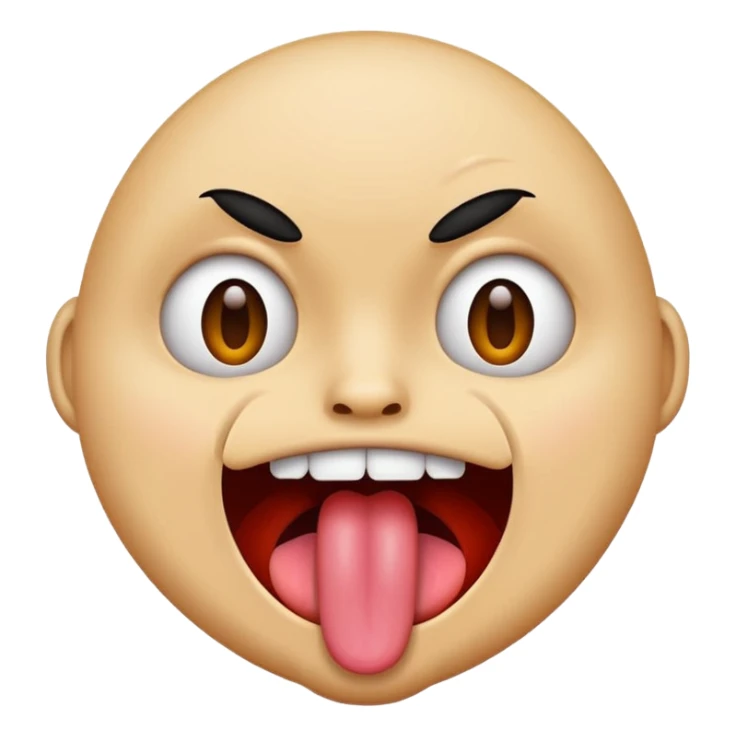 face with tongue sticking out crazy sticker