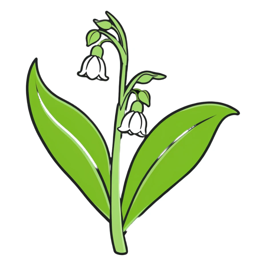 Lily of the valley flower sticker