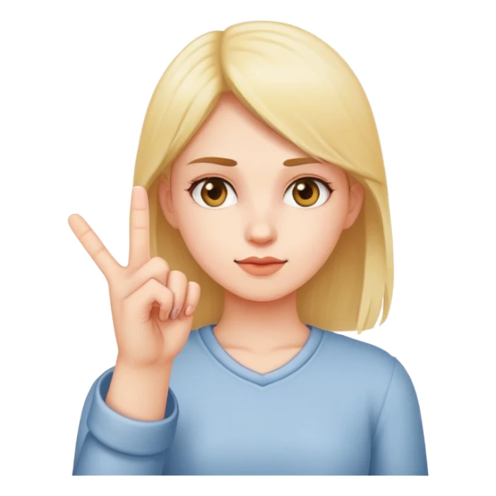 girl putting up middle finger sticker