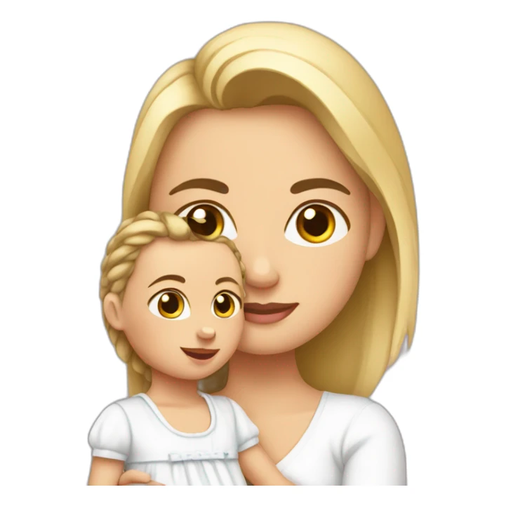 Femme blanche et son bébé dans les bras sticker