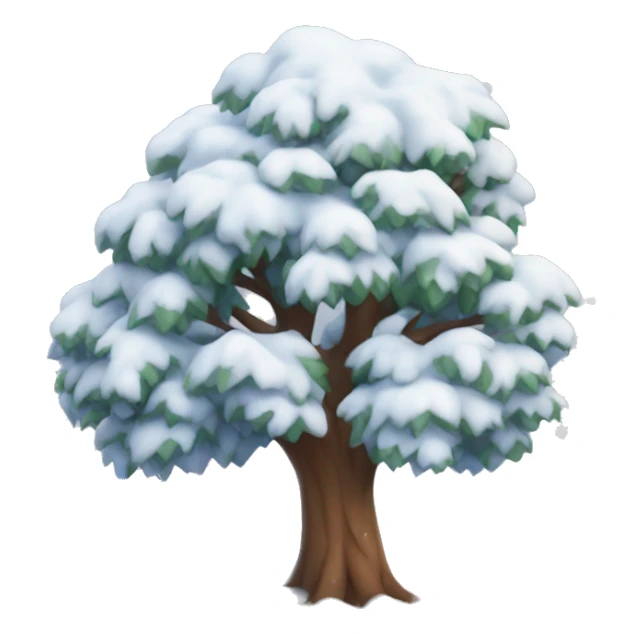 Tree with snow  sticker