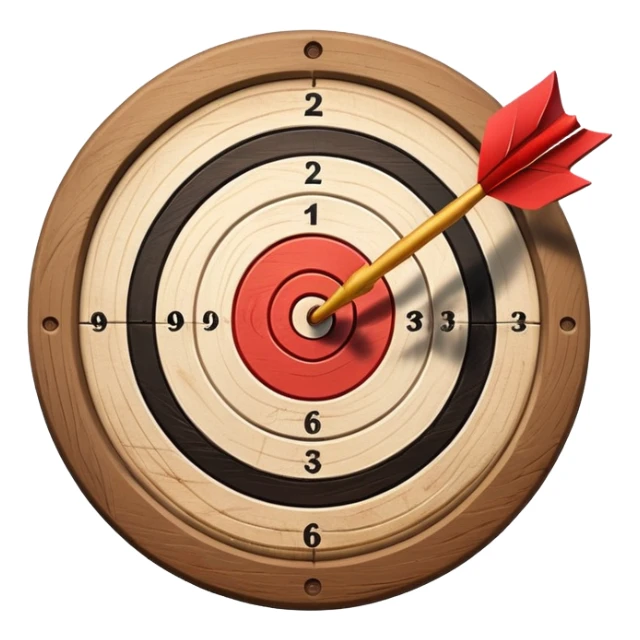 target with arrow hitting bullseye, achievement goal sticker