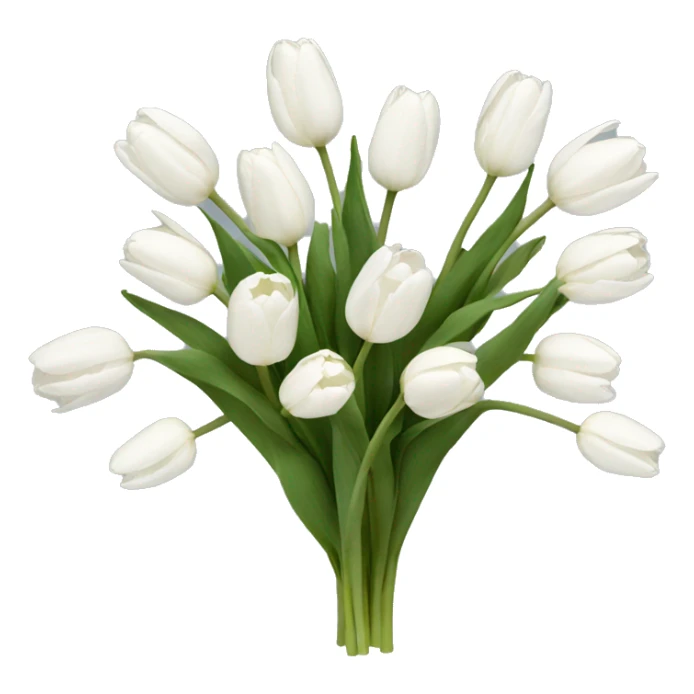 White tulips  sticker