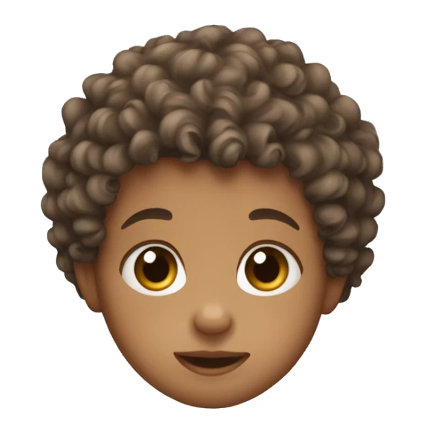 Baby boy curly hair sticker