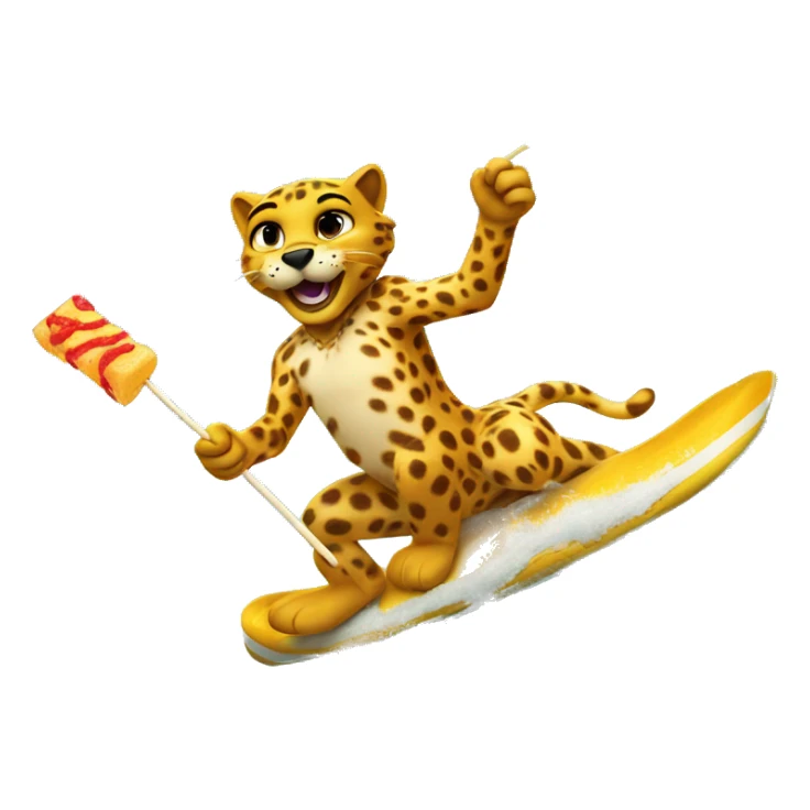 Chester the cheetah riding the waves while eating hot cheetoes  sticker
