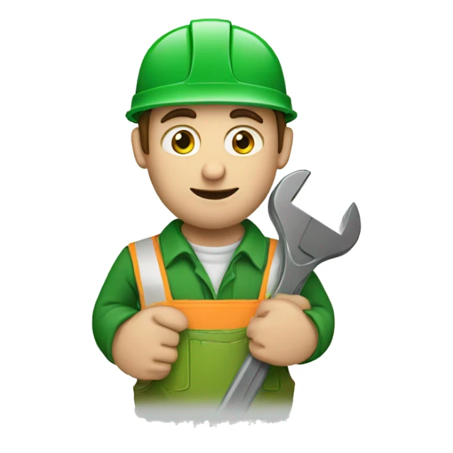  Irish worker with a wrench in his hands sticker
