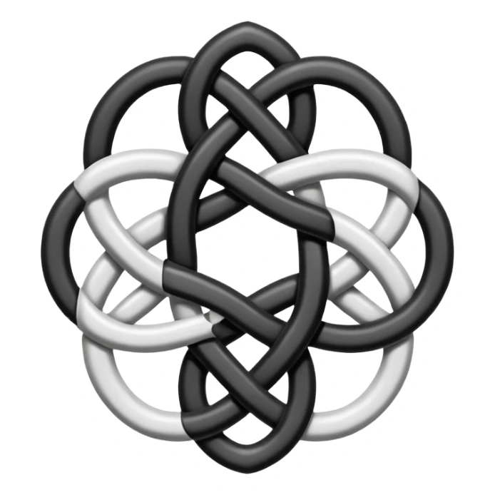 Celtic knot white sticker