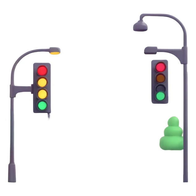 urban street with traffic lights sticker