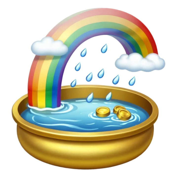 River leading to pot of gold sticker