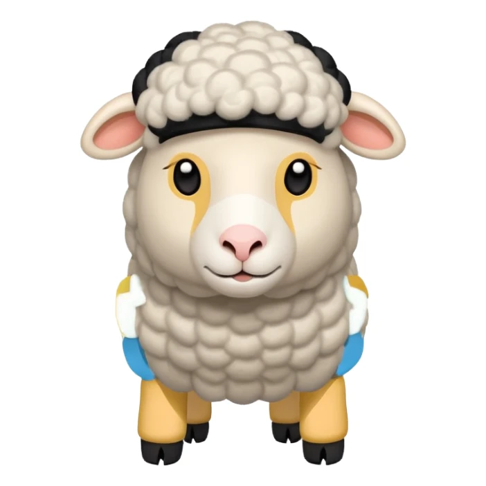 Flat design style sheep sticker