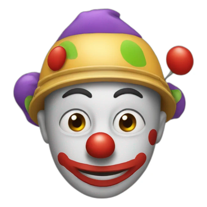clown wearing helmet sticker