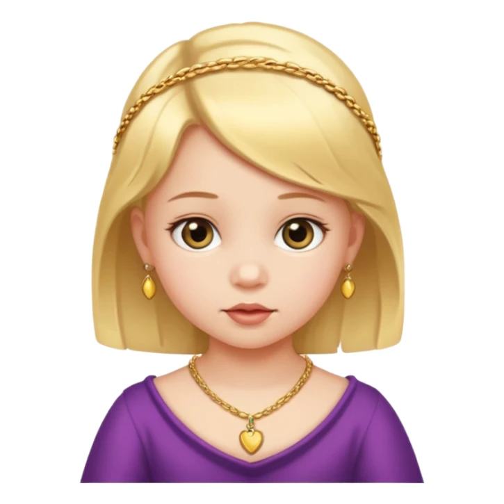 baby girl with necklace sticker