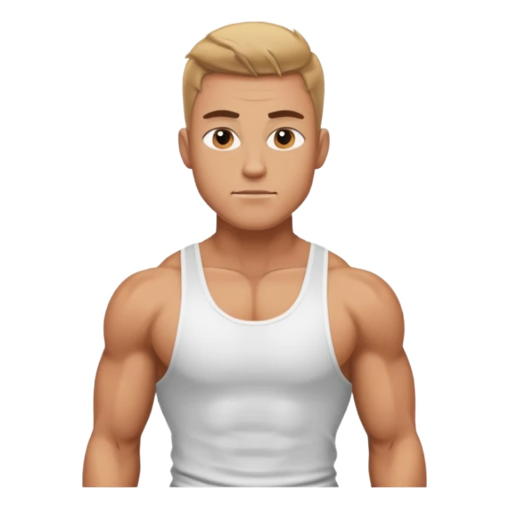 the classic bold jock with muscles wearing top sticker