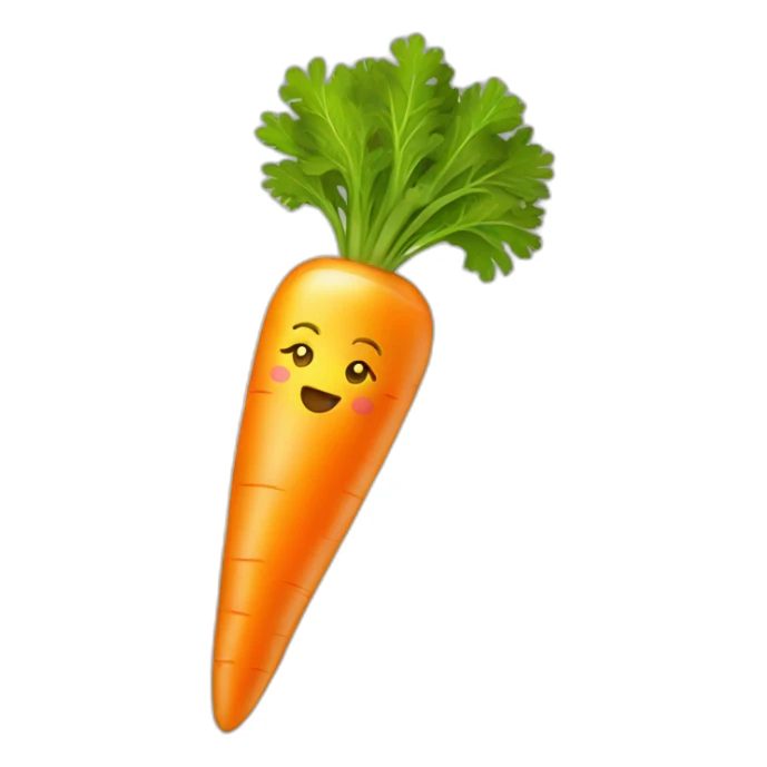 gold bright carrot with a star sticker