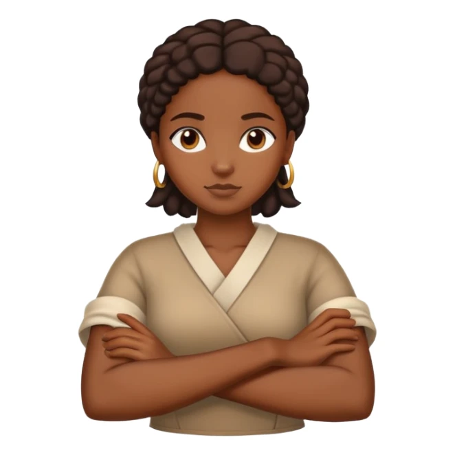 black girl with crossed arms sticker