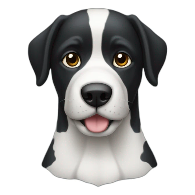 perro de agua muy grande negro y blanco sticker