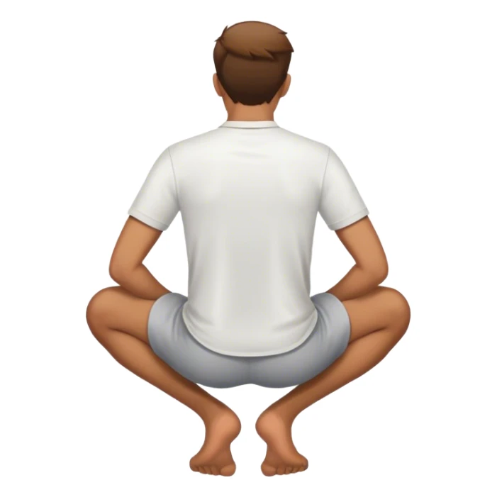 man on knees shown from back wearing shirt on knees shown from back facing away sticker
