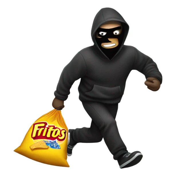 Robber stealing bag of Fritos  sticker