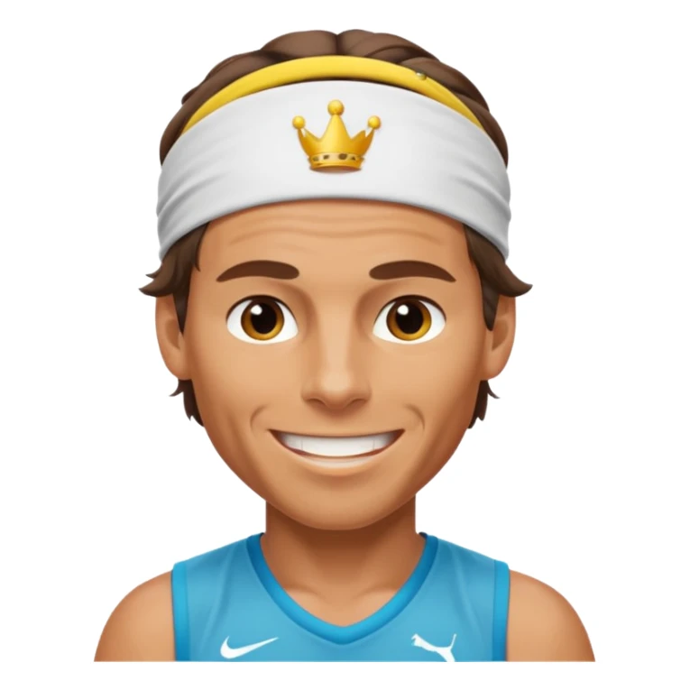 rafael nadal with head band, half body sticker