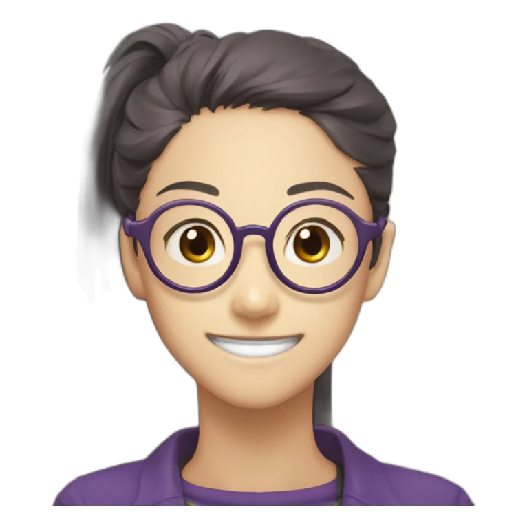 Mari evangelion smile glasses sticker