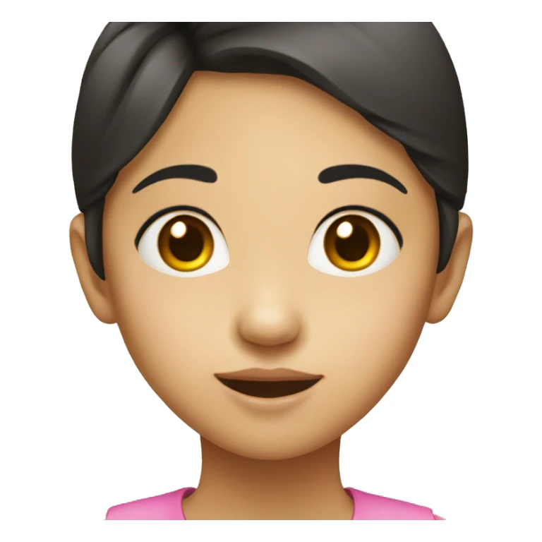 asian children young daughter face sticker