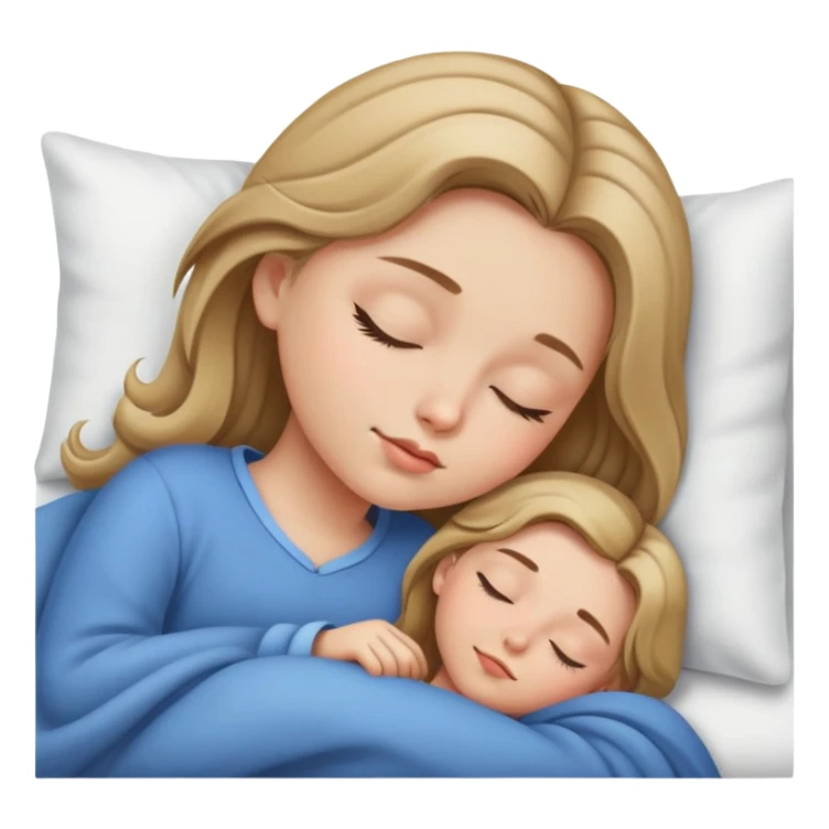 girl dark blonde sleeping sticker