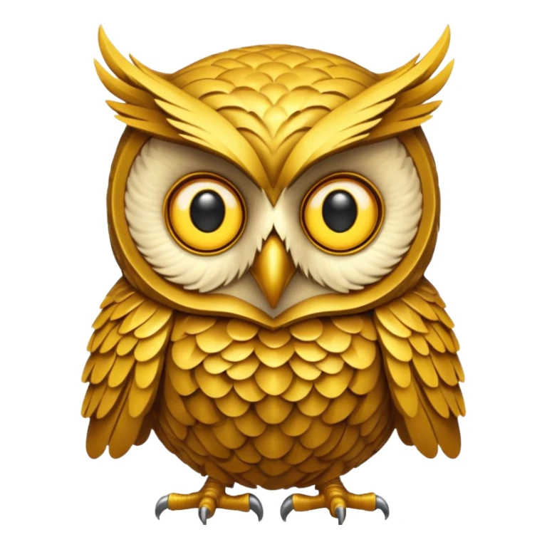 goldene eule für weisheit und wissen sticker