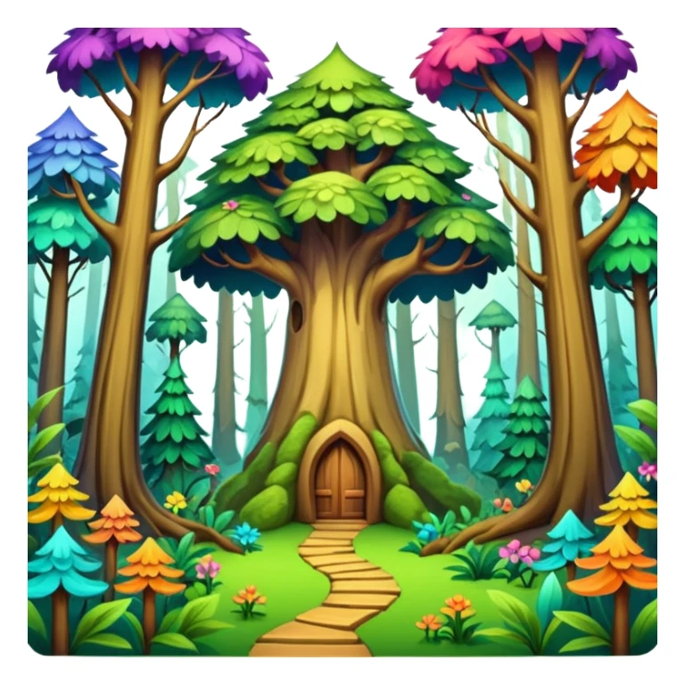 Life in a mystical forest wonderland  sticker