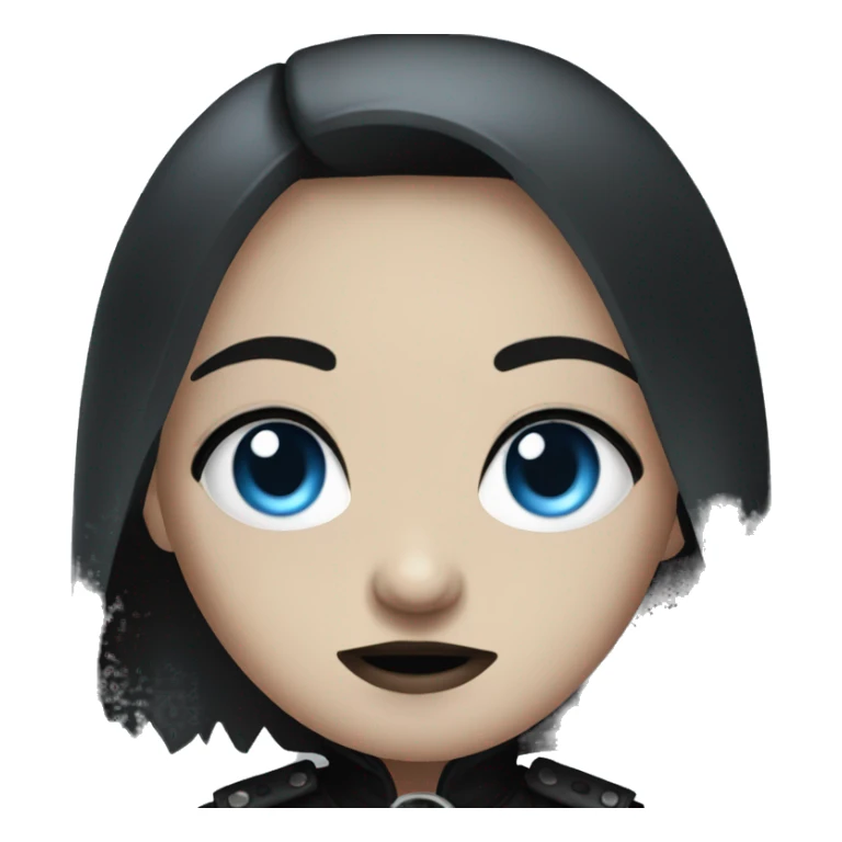 goth girl with blue eyes and knife sticker