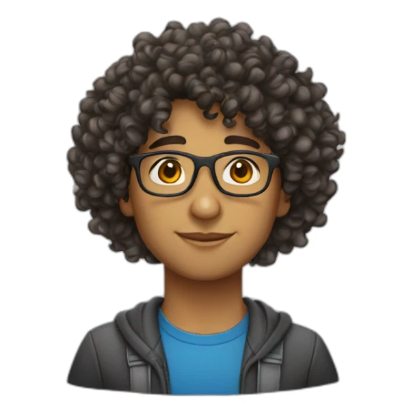young-latino-math-teacher-curly-hair-glasses sticker