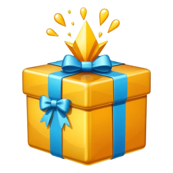 Corporate Gift icon and popper as a retro sticker  sticker