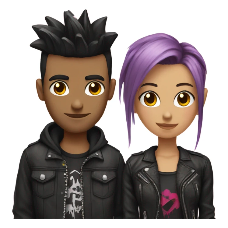 Punk boyfriend and girlfriend  sticker
