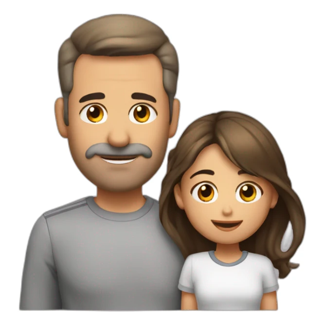 padre e hija disfrutando juntos unj juego sticker