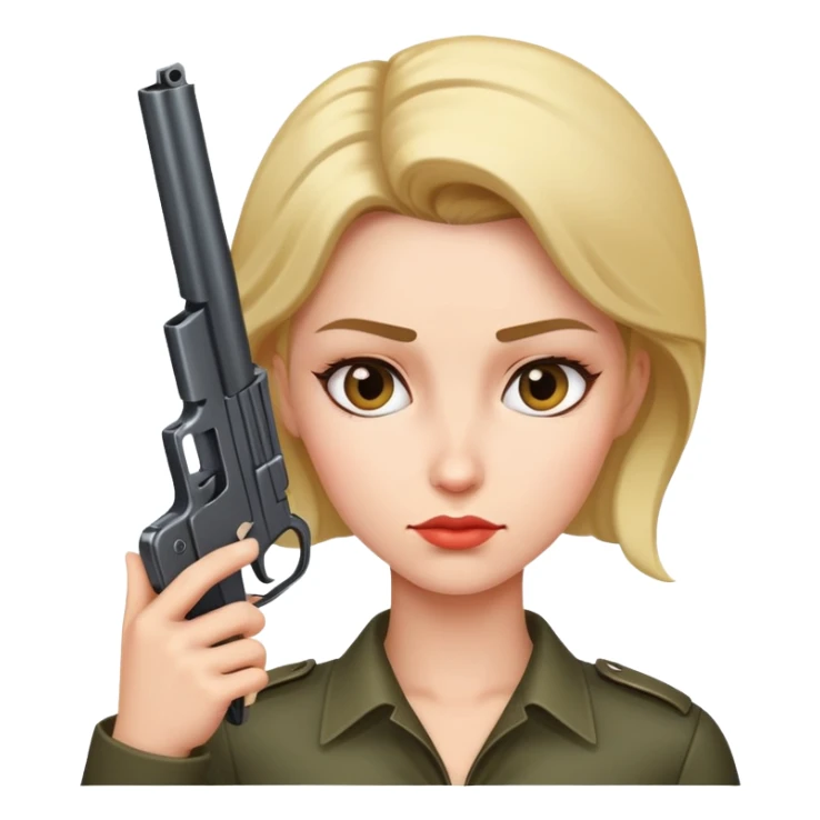 Gun to the head of woman sticker