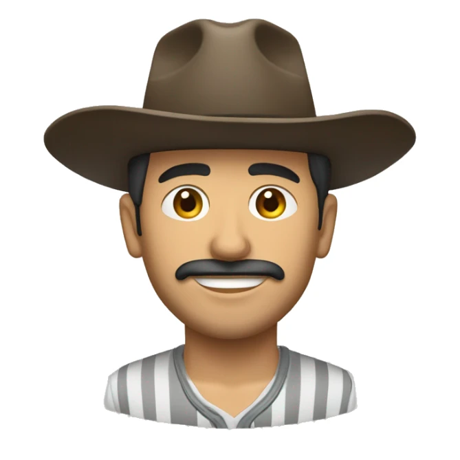 Alcalde Jhonny Fernández con sombrero de paja sticker