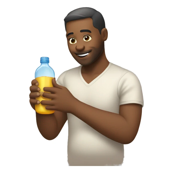 Man giving a bottle to baby  sticker